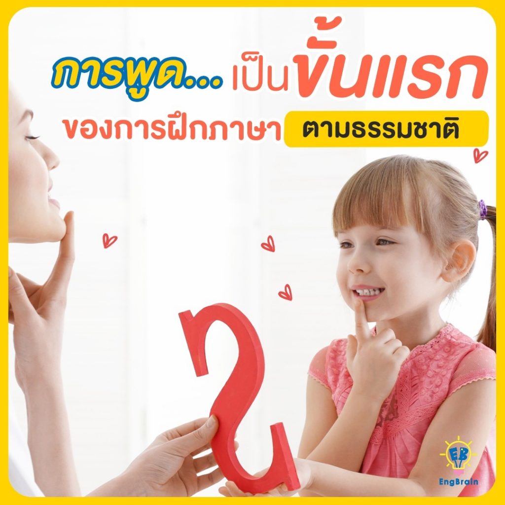 การพูดจึงเป็นขั้นแรกของการฝึกภาษาตามธรรมชาติค่ะ